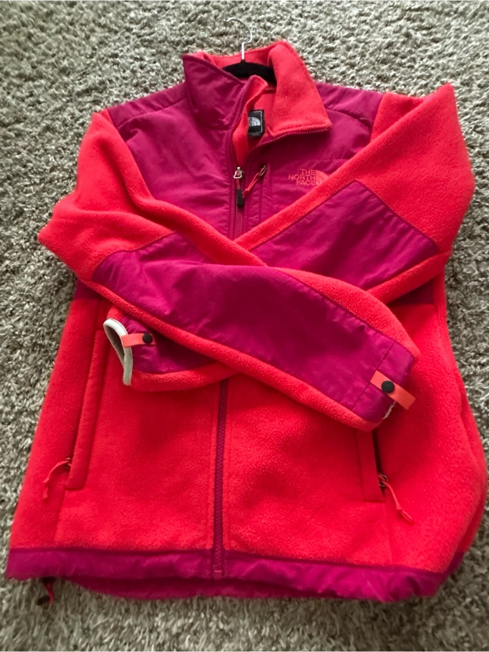 The North Face Kids' Red and Pink Fleece Jacket